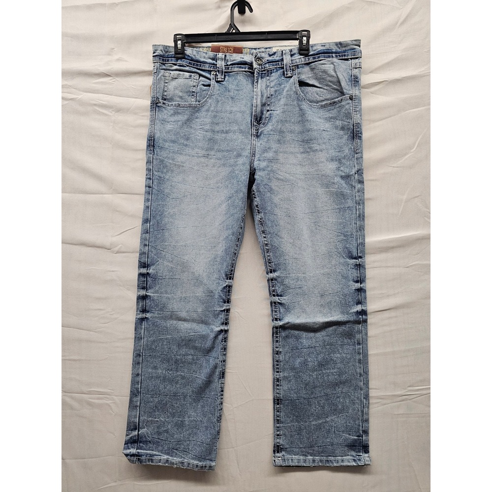 Axel Mens Slim Boot Stretch Jeans Light Wash Cave AXMB0084 40x30 NWT